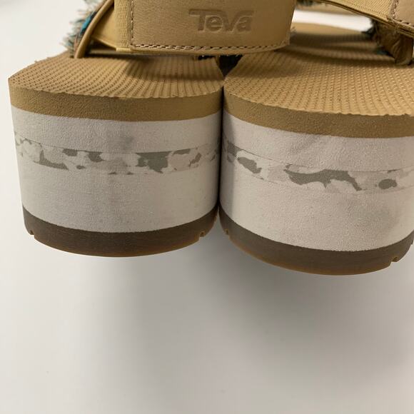 TEVA Flatform Ceres Embroidery-fringe Platform Sandals Size 8 - Picture 6 of 8
